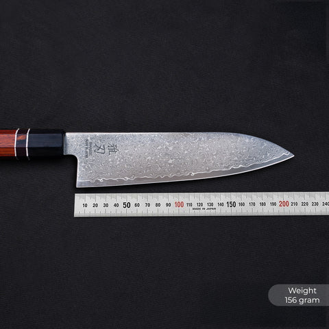 Gyuto Damascus VG10 Ebony Wood Handle + Whetstone