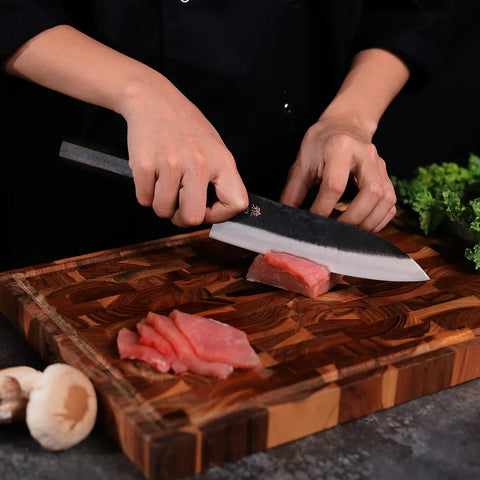 Gyuto Blue Steel Ebony Wood Handle + Whetstone