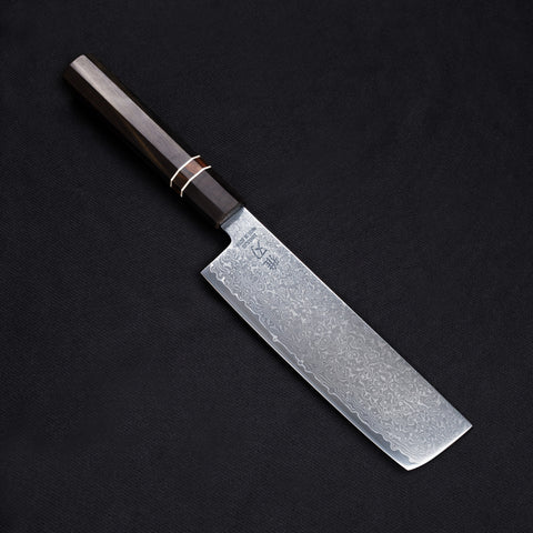 Nakiri Damascus VG10 Ebony Wood Handle