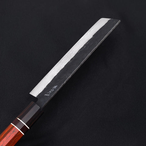 Nakiri Aogami Damascus Red Ebony Wood Handle + Whetstone