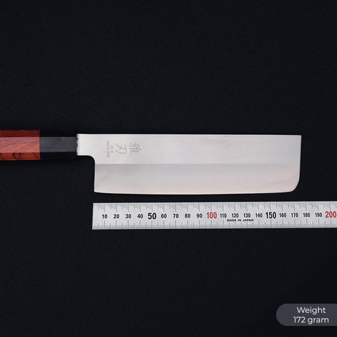Nakiri VG-10 Red Ebony Wood Handle 180mm/7in
