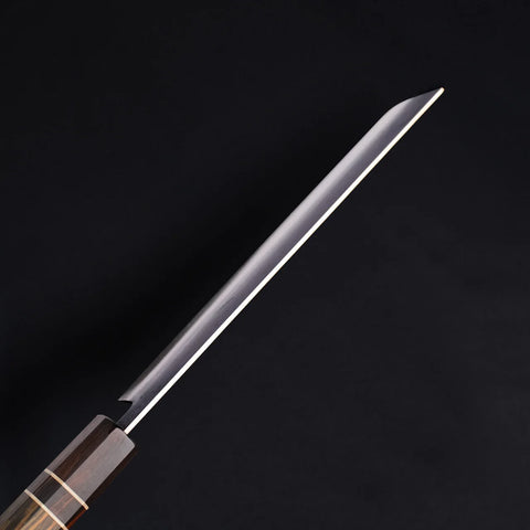 Nakiri Blue Steel Ebony Wood Handle + Whetstone