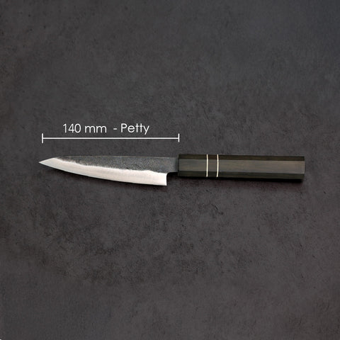 Petty Blue Steel Ebony Wood Handle 140mm
