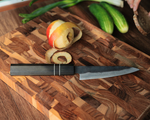 Petty Blue Steel Ebony Wood Handle 140mm