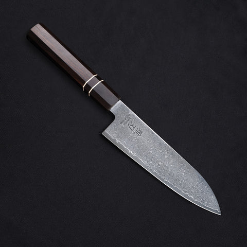 Santoku Damascus VG10 Ebony Wood Handle