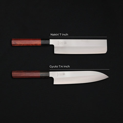 2‑Piece VG-10 Everyday Essential Set - Japanese Kitchen Knives (Gyuto + Nakiri)
