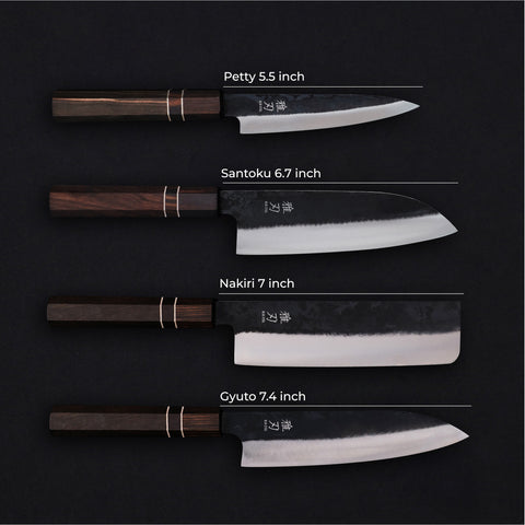4‑Piece Complete Kitchen Set | Japanese Knife Bundle (Gyuto, Nakiri, Petty, Santoku)